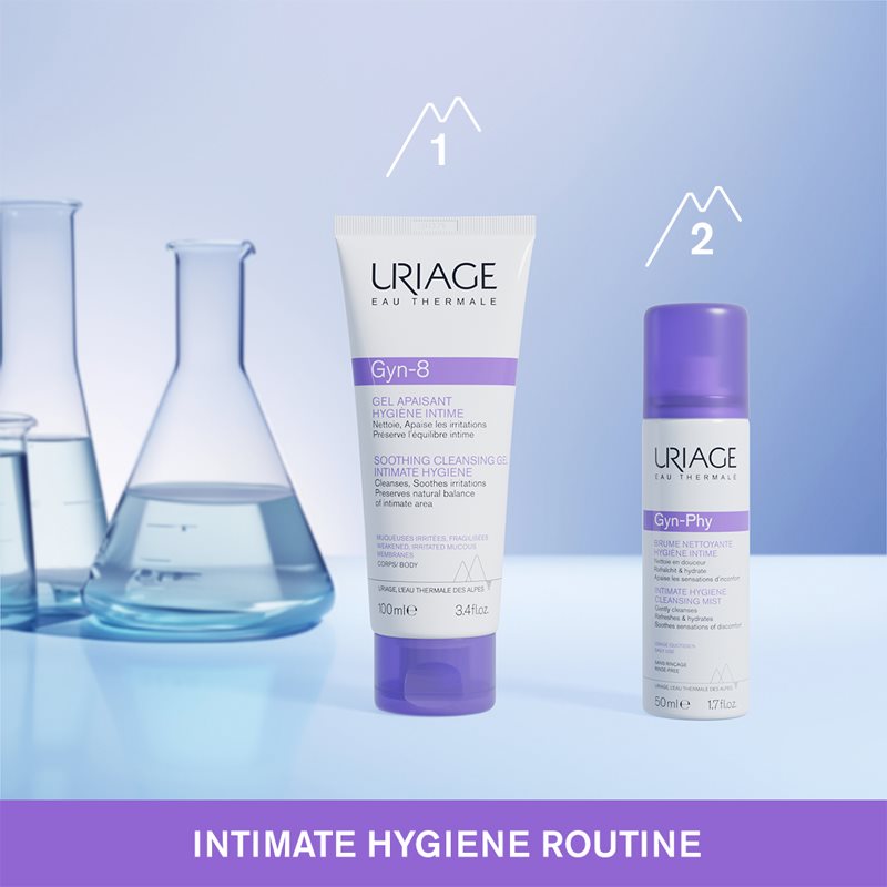 Uriage Gyn-Phy Gyn-8 Soothing Cleansing Gel Intimate Hygiene żel do higieny intymnej do podrażnionej skóry 100 ml
