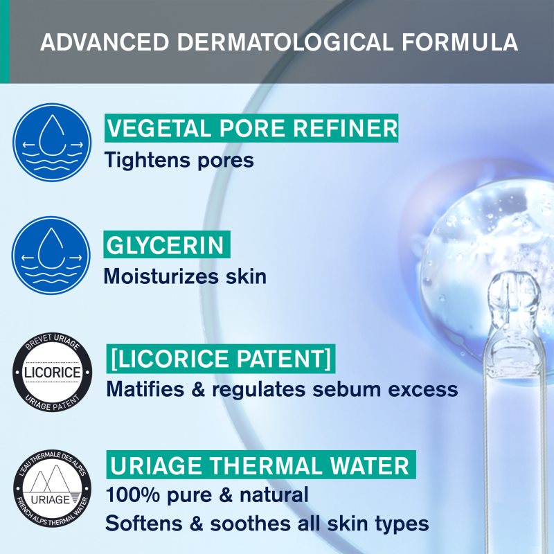 Uriage Hyséac Mat´ Matifying Emulsion Mattifying Gel-cream For Oily And Combination Skin 40 Ml