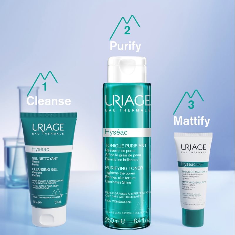 Uriage Hyséac Mat´ Matifying Emulsion Mattifying Gel-cream For Oily And Combination Skin 40 Ml