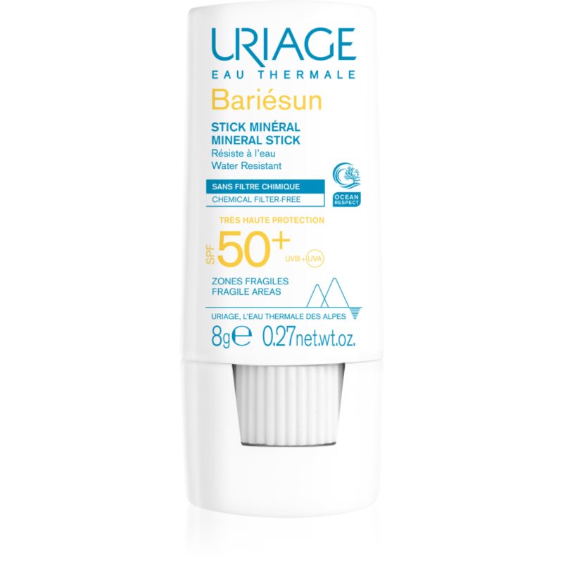 Uriage Bariesun Mineral Stick SPF 50+ protective mineral stick for sensitive areas SPF 50+ 8 g