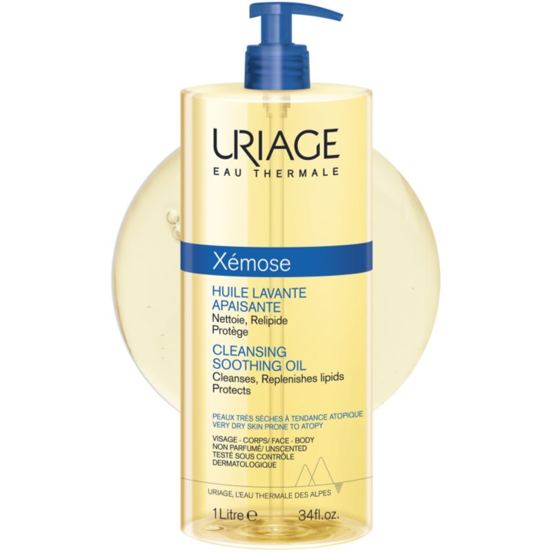 Uriage Xémose Cleansing Soothing Oil soothing cleansing oil for sensitive and dry skin 1000 ml