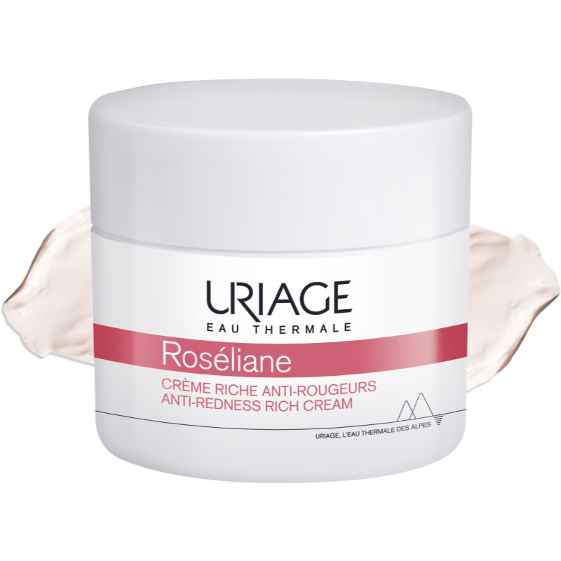 Uriage Roséliane Anti-Redness Rich Cream відновлюючий денний крем для чутливої шкіри схильної до почервонінь 50 мл