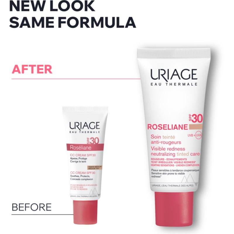 Uriage Roseliane CC Cream SPF 30 CC krém pre citlivú pleť so sklonom k začervenaniu SPF 30 40 ml (obrázok 8)