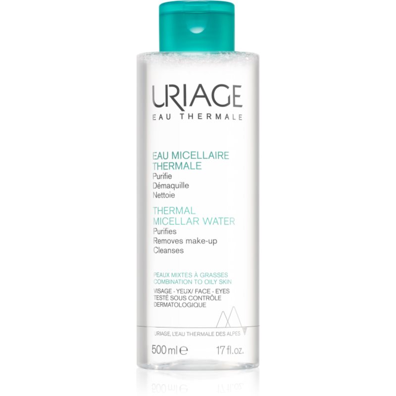 Uriage Hygiène Thermal Micellar Water - Combination To Oily Skin Micellar Cleansing Water For Oily And Combination Skin 500 Ml