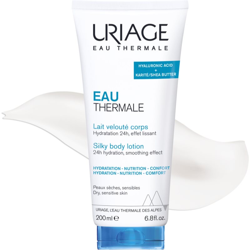 Uriage Eau Thermale Silky Body Lotion Lait Soyeux Corps Pour Peaux Sèches Et Sensibles 200 Ml