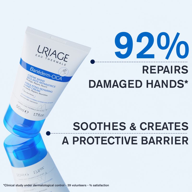 Uriage Bariéderm Cica Insulating Repairing Hand Cream Restore And Protect Hand Cream 50 Ml