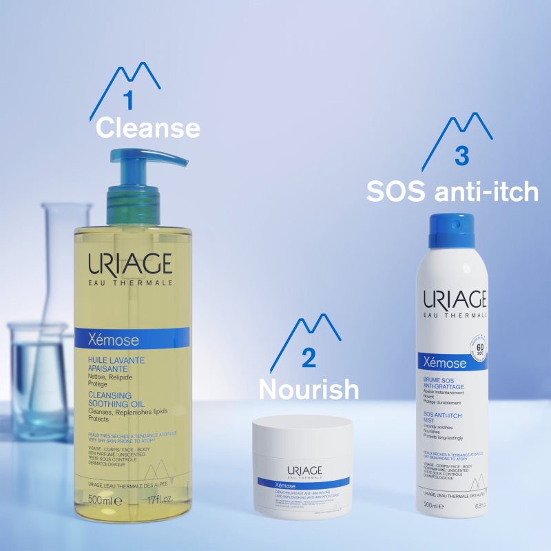 Uriage Xémose Lipid-Replenishing Anti-Irritation Cream Pommade Apaisante Relipidante Pour Peaux Très Sèches Et Atopiques 200 Ml