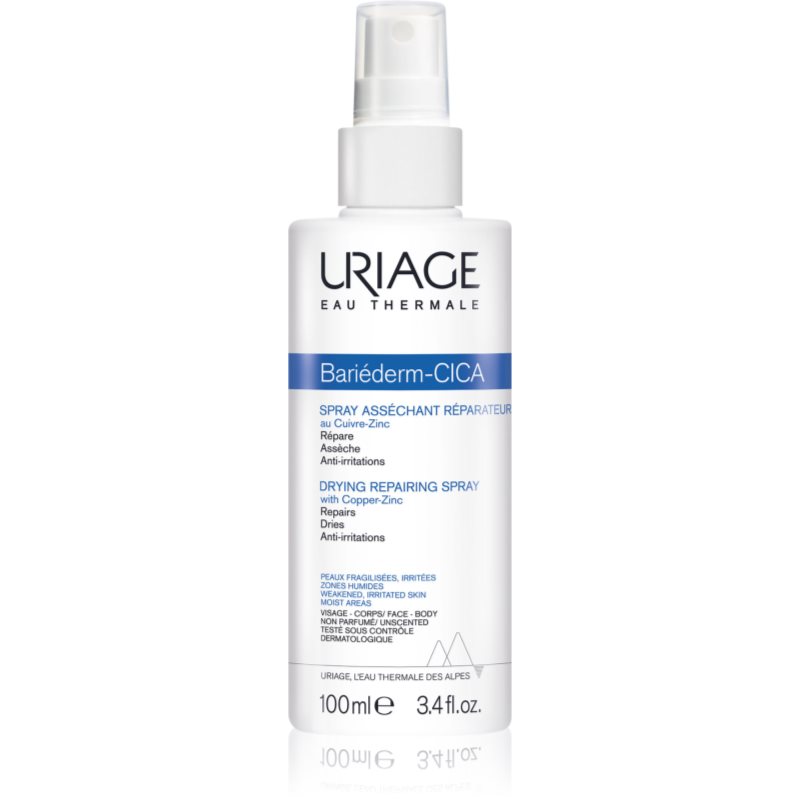 Uriage Bariederm Cica Drying Repairing Spray drying reparative spray with copper and zinc 100 ml