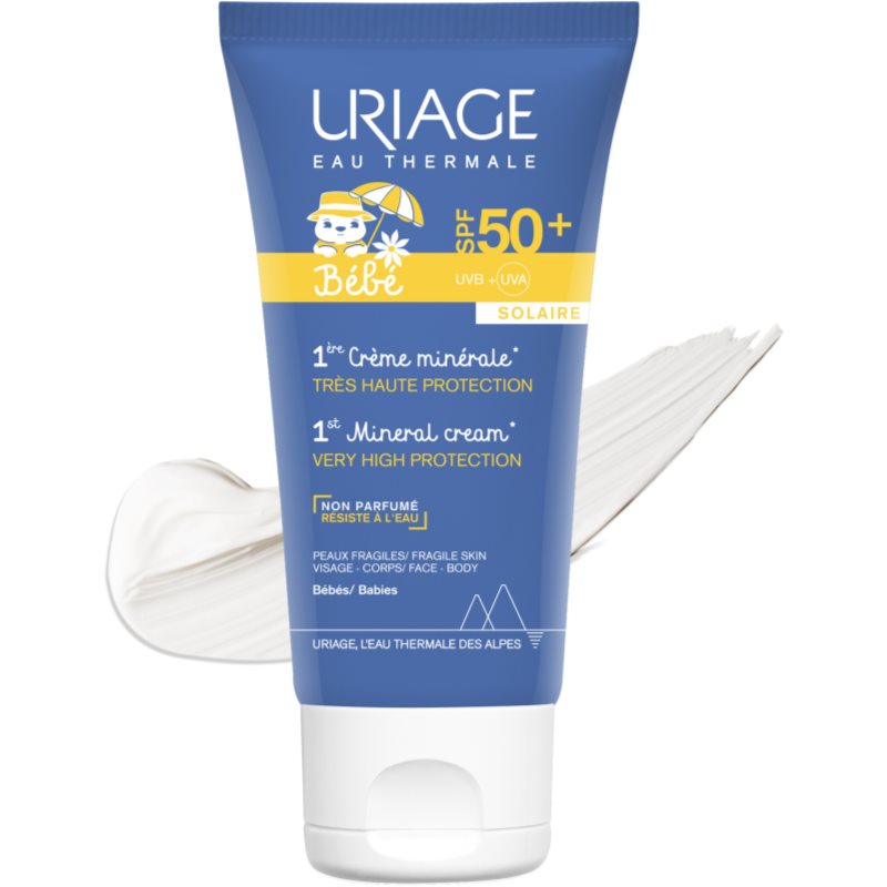 Uriage Bébé 1st Mineral Cream SPF 50+ mineralna krema za sunčanje SPF 50+ 50 ml