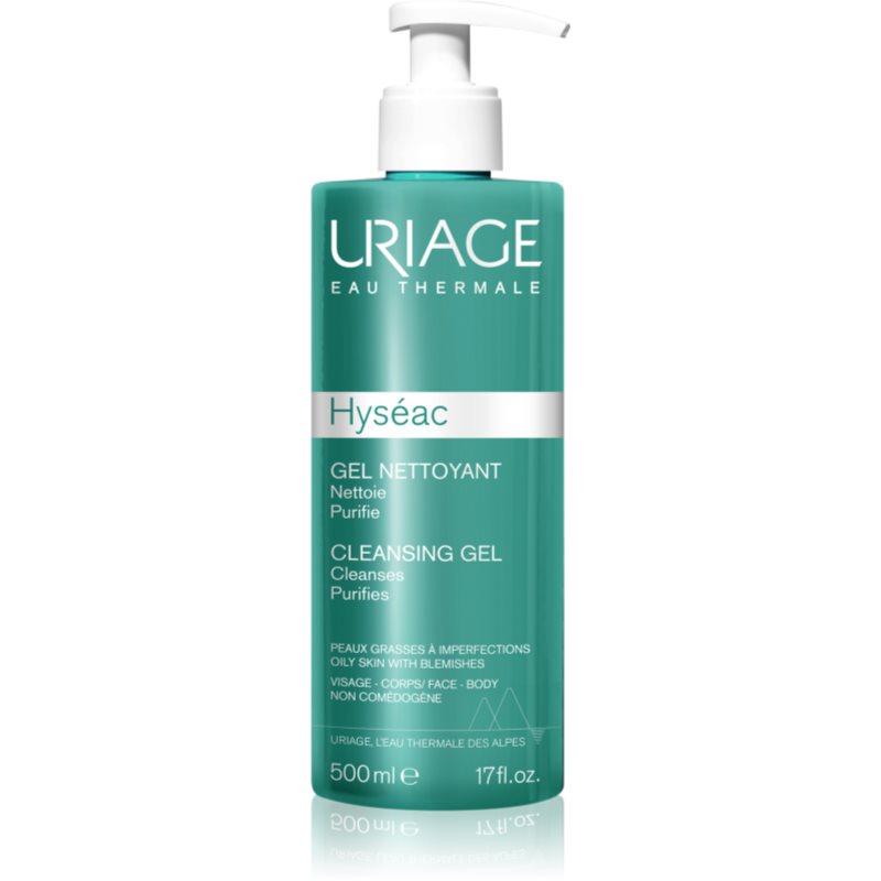 Uriage Hyséac Cleansing Gel м'який очищуючий гель для обличчя та тіла 500 мл