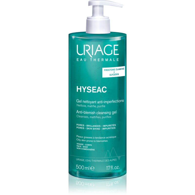 Uriage Hyseac Cleansing Gel gentle cleansing gel for face and body 500 ml