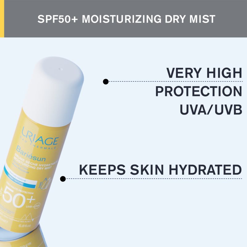 Uriage Bariésun Dry Mist SPF 50+ емульсія для засмаги у вигляді спрею SPF 50+ 200 мл