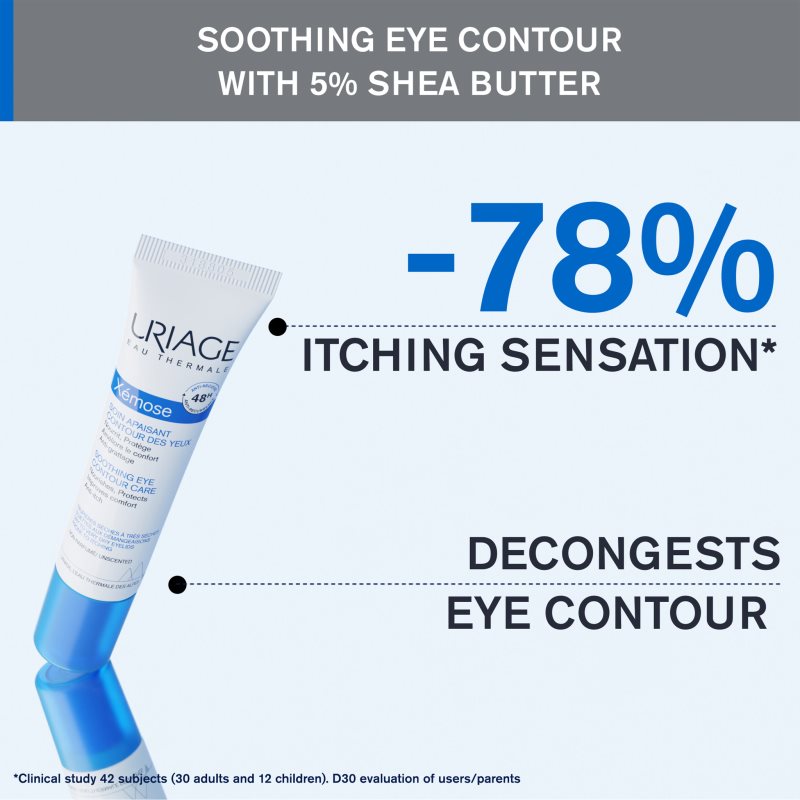 Uriage Xémose Soothing Eye Contour Care Crème Apaisante Yeux Pour Peaux Sèches à Atopiques 15 Ml