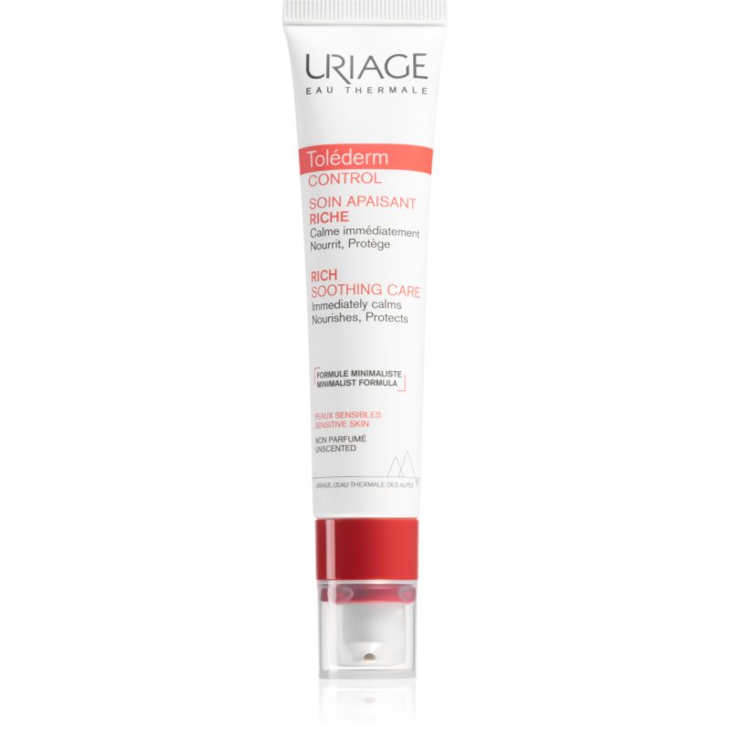 Uriage Tolederm Control Rich Soothing Care nourishing soothing cream for sensitive and intolerant skin 40 ml