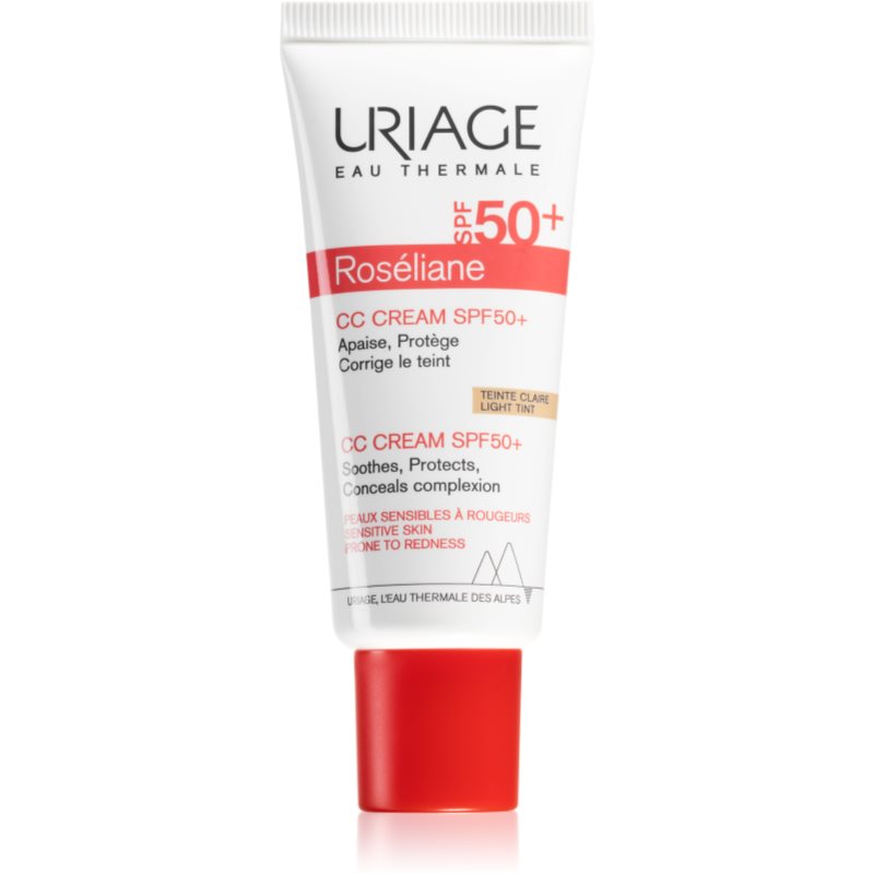 Uriage Roséliane CC Cream SPF 50+ СС крем для корекції почервоніння шкіри SPF 50+ відтінок Light Tint 40 мл