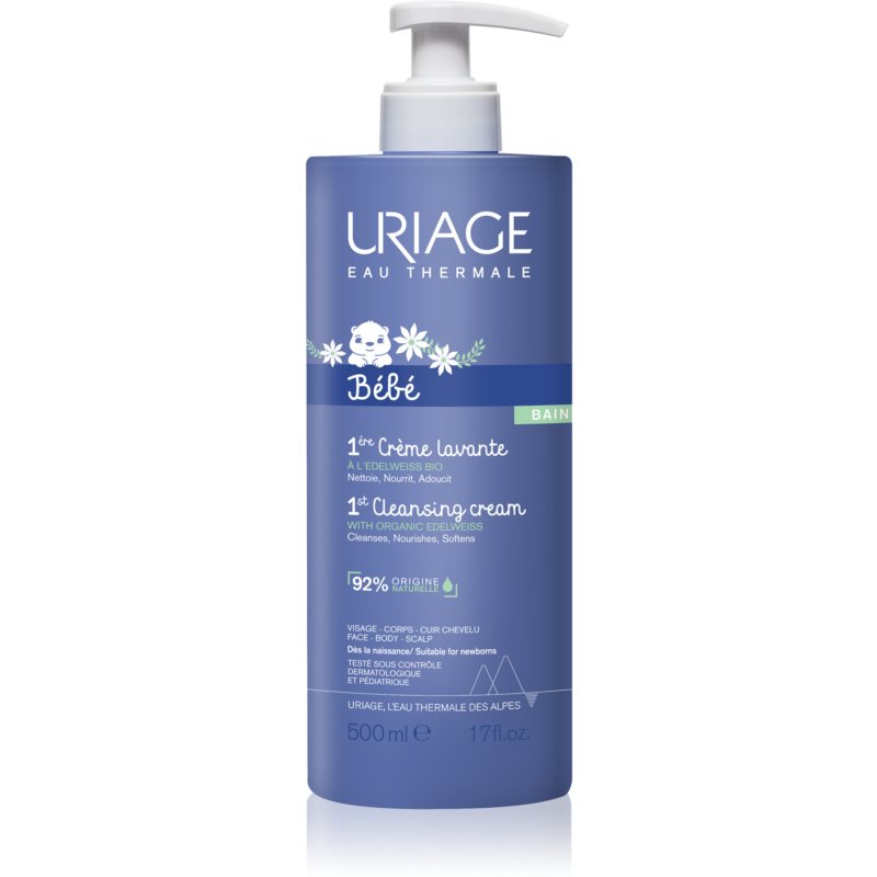 Uriage Bébé 1st Cleansing Cream Gentle Cream Cleanser For Children 500 Ml