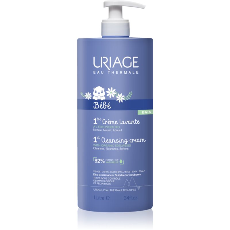 Uriage Bébé 1st Cleansing Cream Gentle Cream Cleanser For Children 1000 Ml