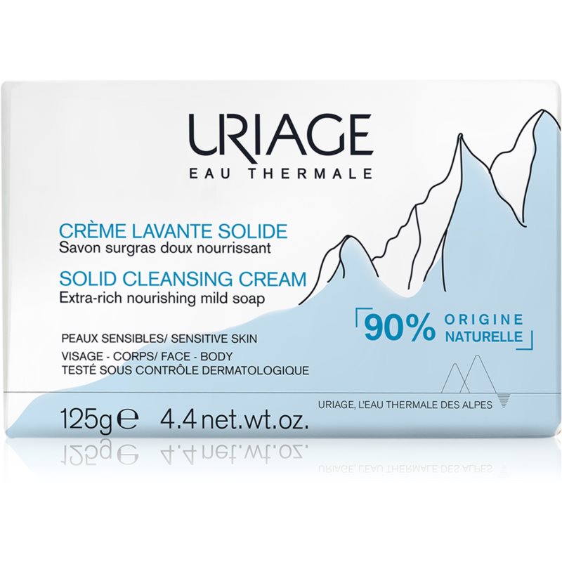 Uriage Hygiène Solid Cleansing Cream ніжчий очищуючий крем з термальною водою Z Francouzských Alp 125 гр