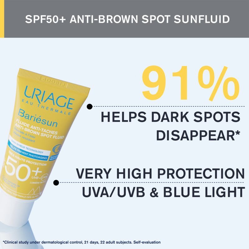 Uriage Bariésun Anti-Brown Spot Fluid SPF 50+ Fluide Protecteur Haute Protection Solaire 40 Ml