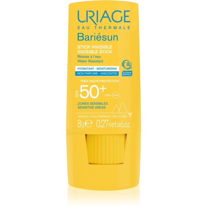 Uriage Bariésun Invisible Stick SPF 50+ защитен стик за чувствителни места SPF 50+ 8 гр.