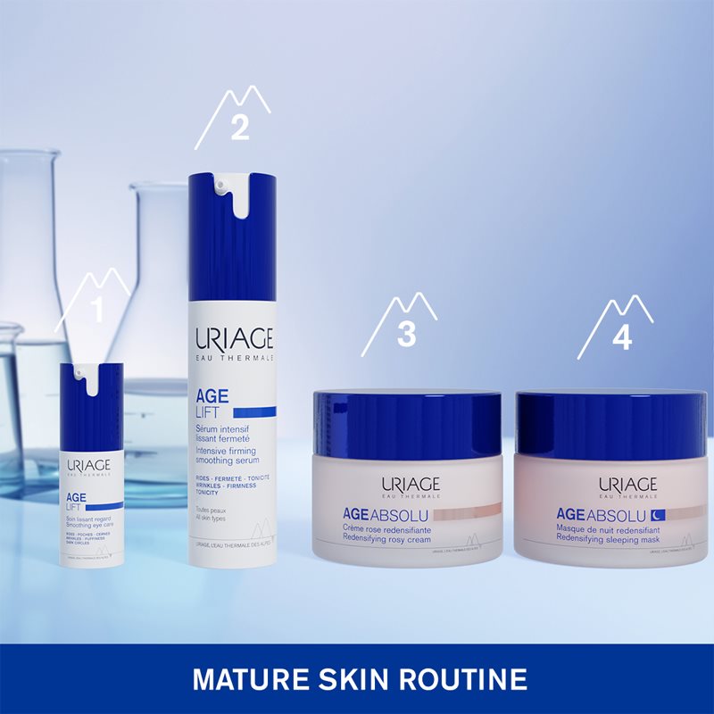 Uriage Age Absolu Redensifying Rosy Cream Anti-wrinkle Brightening And Lifting Cream With Hyaluronic Acid 50 Ml
