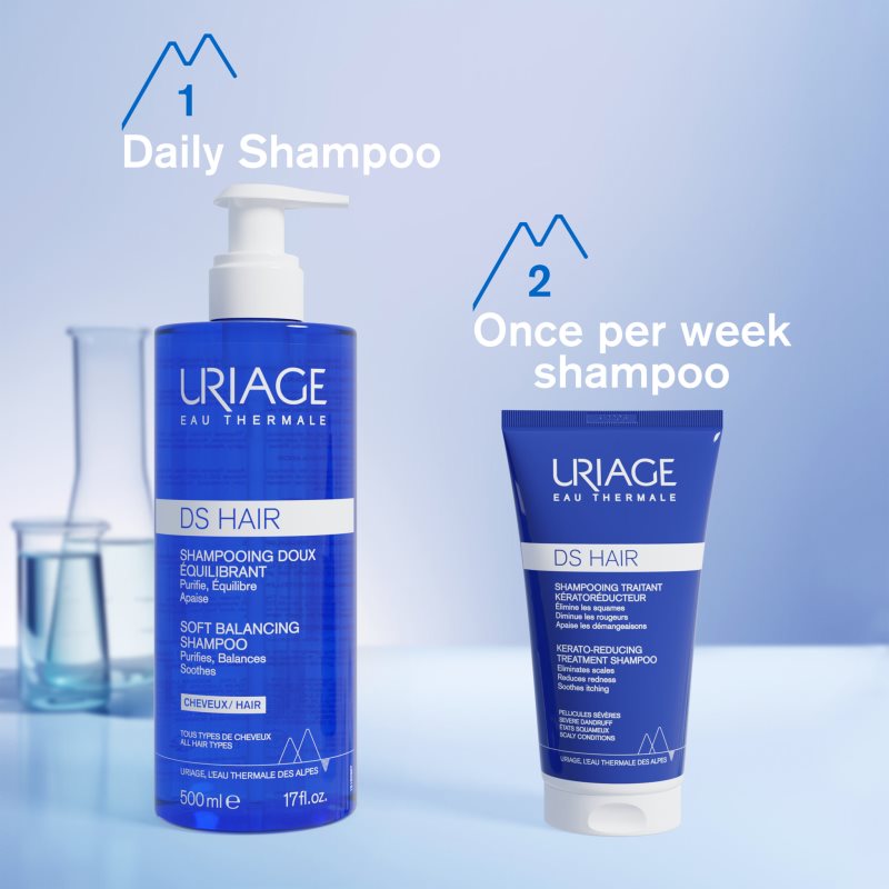 Uriage DS HAIR Kerato-Reducing Treatment Shampoo кераторегулювальний шампунь для чутливої та подразненої шкіри 150 мл