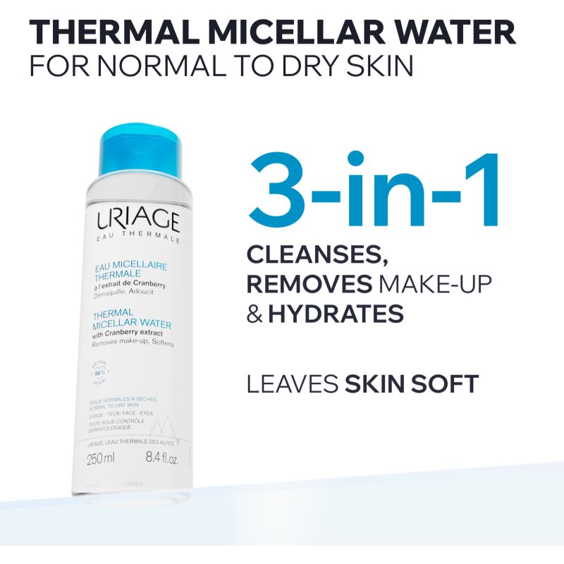 Uriage Hygiène Thermal Micellar Water - Normal to Dry Skin micelárna čistiaca voda pre normálnu až suchú pleť 250 ml