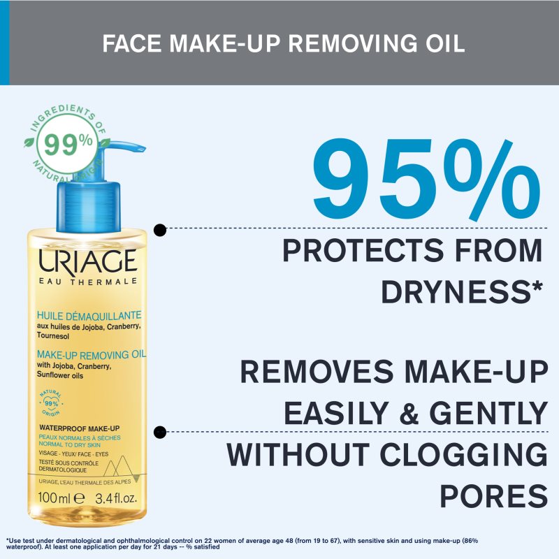 Uriage Eau Thermale Cleansing Face Oil очищуюча олійка для нормальної та сухої шкіри 100 мл