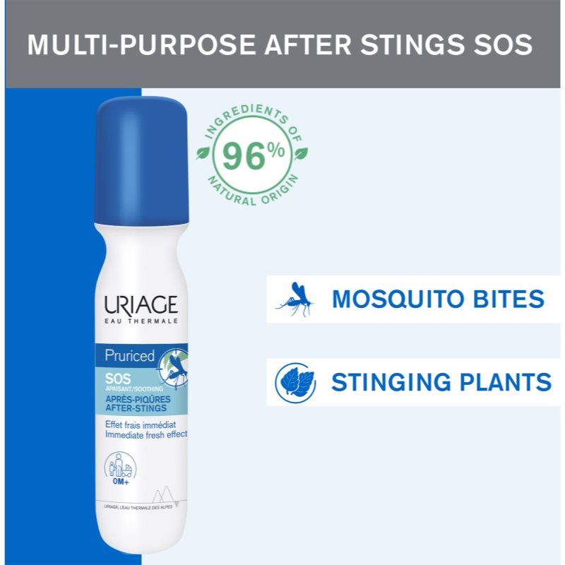 Uriage Pruriced SOS After-Sting Soothing Care Roll-on For Insect Bites With A Soothing Effect 15 Ml