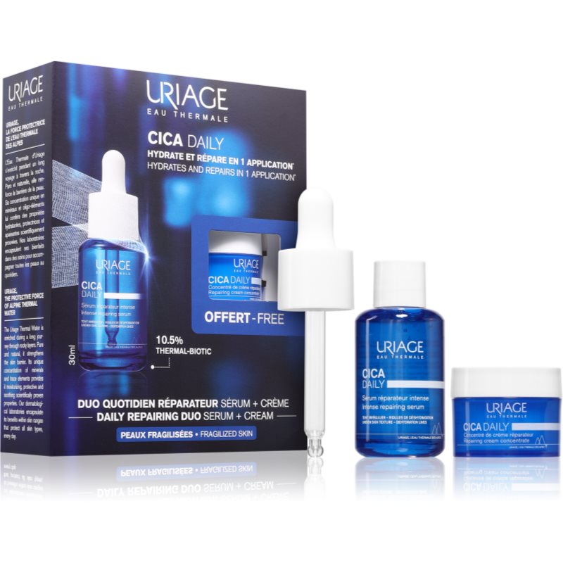 Uriage Cica Daily Daily Repairing Duo intensief hydraterende set voor Vermoeide Huid