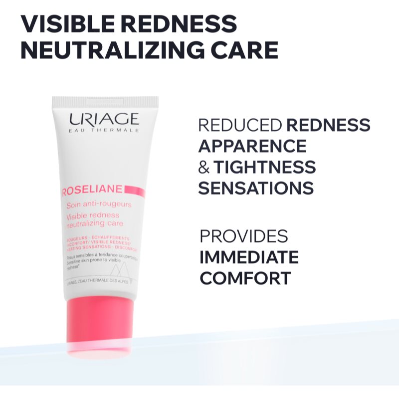 Uriage Roseliane Visible Redness-Neutralizing Care upokojujúci krém pre citlivú pleť so sklonom k začervenaniu 40 ml