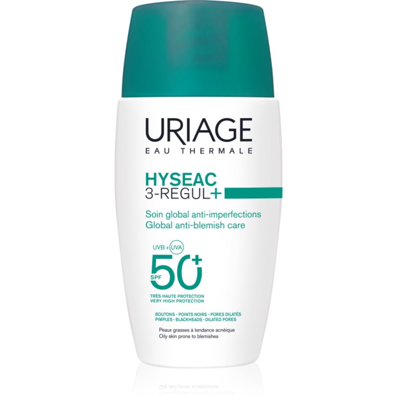 Uriage Hyseac 3-Regul+ Global Anti-Blemish Care SPF50+ denní krém pro mastnou pleť SPF 50+ 50 ml