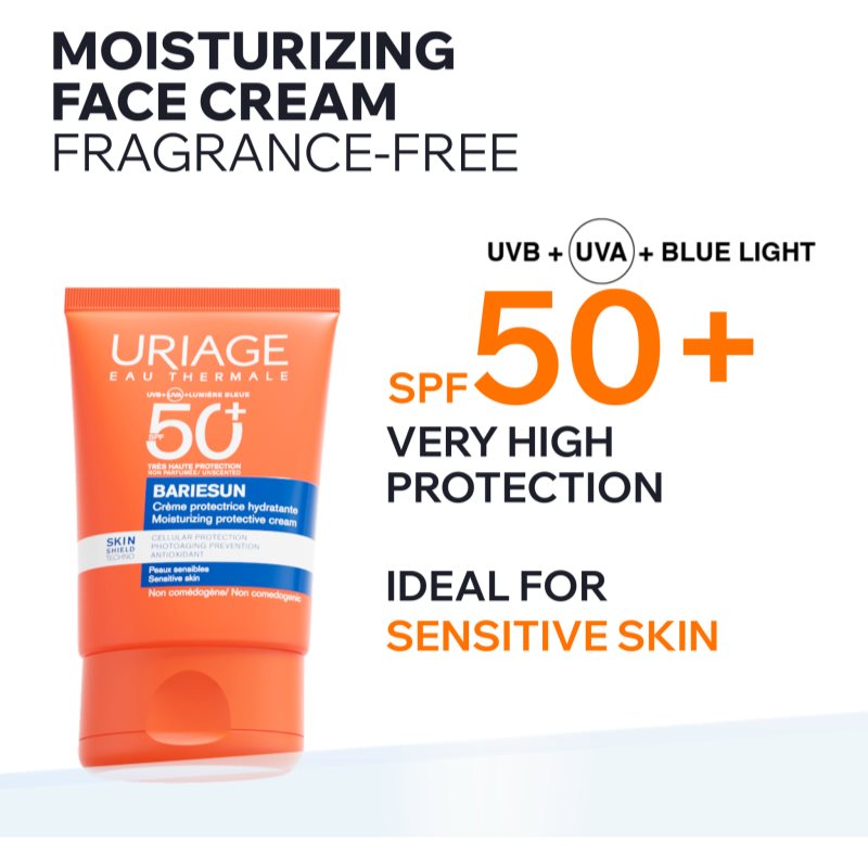 Uriage Bariésun Fragrance-Free Cream SPF 50+ ochranný krém na tvár bez parfumácie SPF 50+ 50 ml