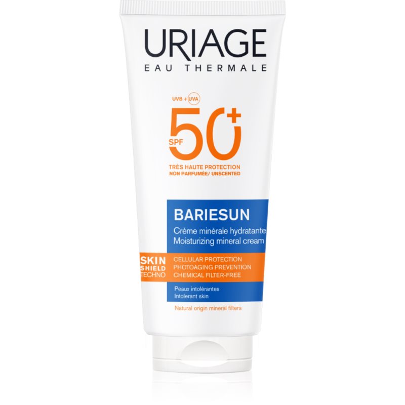 Uriage Bariésun Mineral Cream SPF 50+ mineralisierende schützende Creme für das Gesicht und Körper SPF 50+ wasserbeständ...