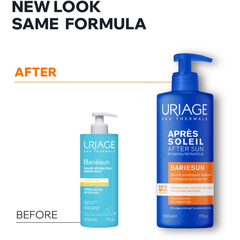 Uriage Bariésun Repair Balm regenerační balzám po opalování na obličej a tělo 500 ml (obrázek 3)