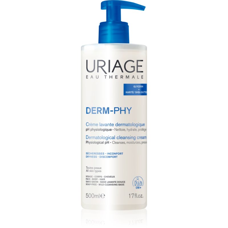 Uriage DERM-PHY Dermatological Cleansing Cream feuchtigkeitsspendende Duschcreme 500 ml