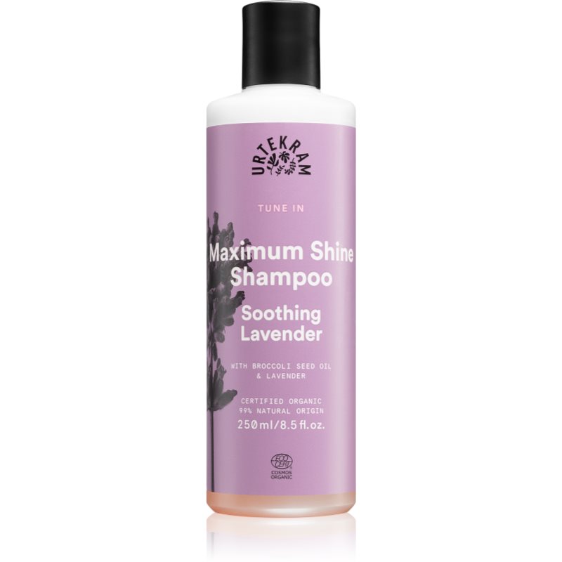 Urtekram Soothing Lavender raminamasis šampūnas plaukų blizgesiui ir švelnumui užtikrinti 250 ml