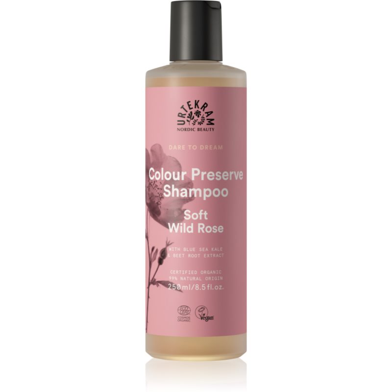 Urtekram Soft Wild Rose švelnus šampūnas dažytiems plaukams 250 ml