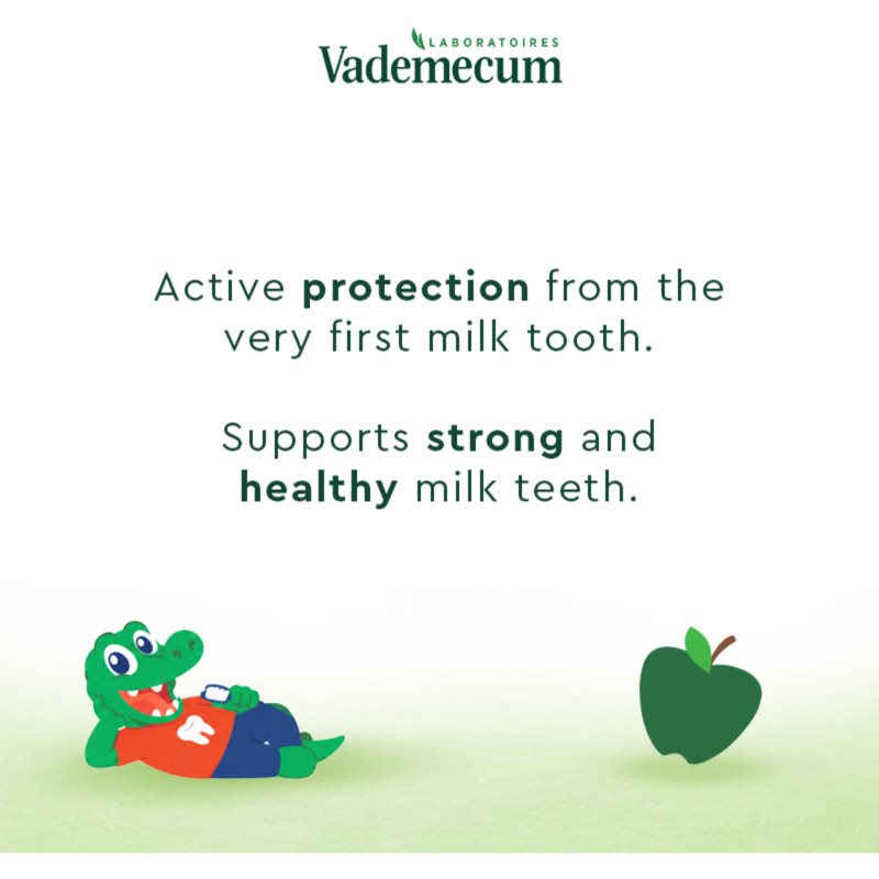 Vademecum My Little Apple dětská zubní pasta s fluoridem jablko 50 ml (obrázek 6)