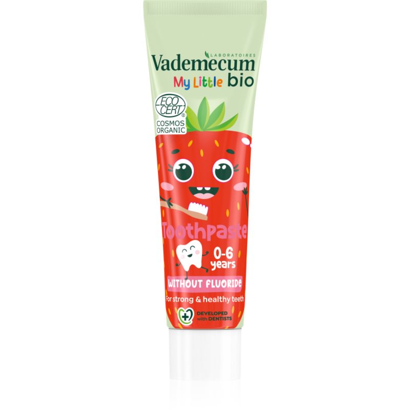 Vademecum BIO Strawberry dětská zubní pasta bez fluoridu jahoda 50 ml