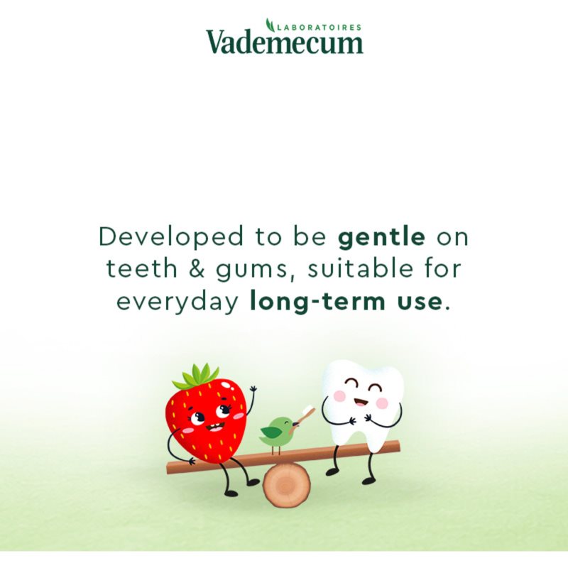 Vademecum BIO Strawberry detská zubná pasta bez fluóru jahoda 50 ml (obrázok 6)