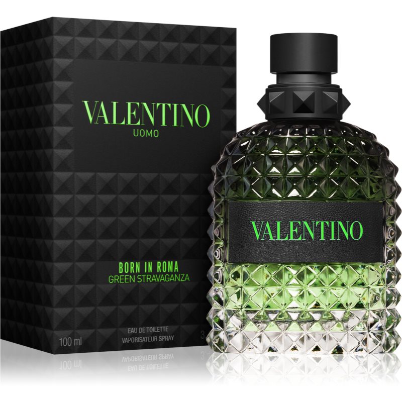 Valentino Born In Roma Green Stravaganza Uomo Eau De Toilette For Men 100 Ml