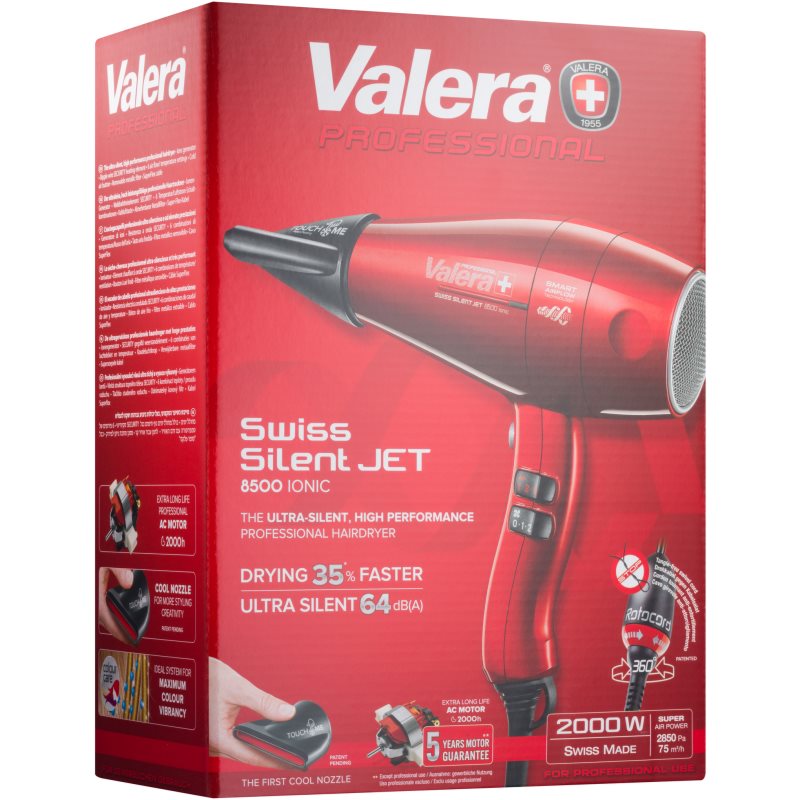 

Valera Swiss Silent Jet 8500 Ionic Rotocord професійний фен для волосся з іонізатором для об'єму та блиску