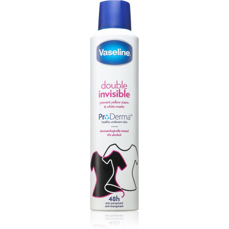 Vaseline Double Invisible Antiperspirant izzadásgátló spray a fehér foltokra 250 ml akciós termékkép 1