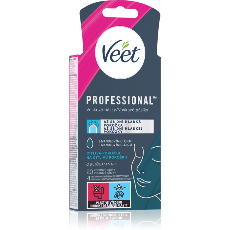 

Veet Professional воскові смужки для депіляції обличчя для чутливої шкіри