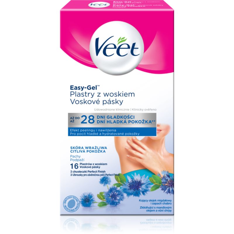 

Veet Easy-Gel Воскові смужки для депіляції пахв для чутливої шкіри