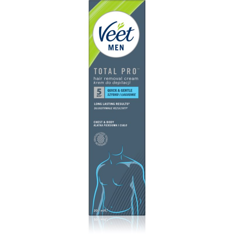 Veet MEN Total Pro hair removal cream for the body 200 ml