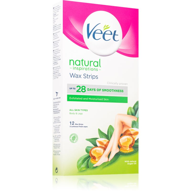 

Veet Wax Strips Natural Inspirations™ воскові смужки для депіляції з екстрактом аграну