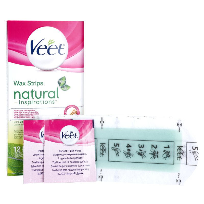 

Veet Natural Inspirations воскові смужки для депіляції для нормальної та сухої шкіри