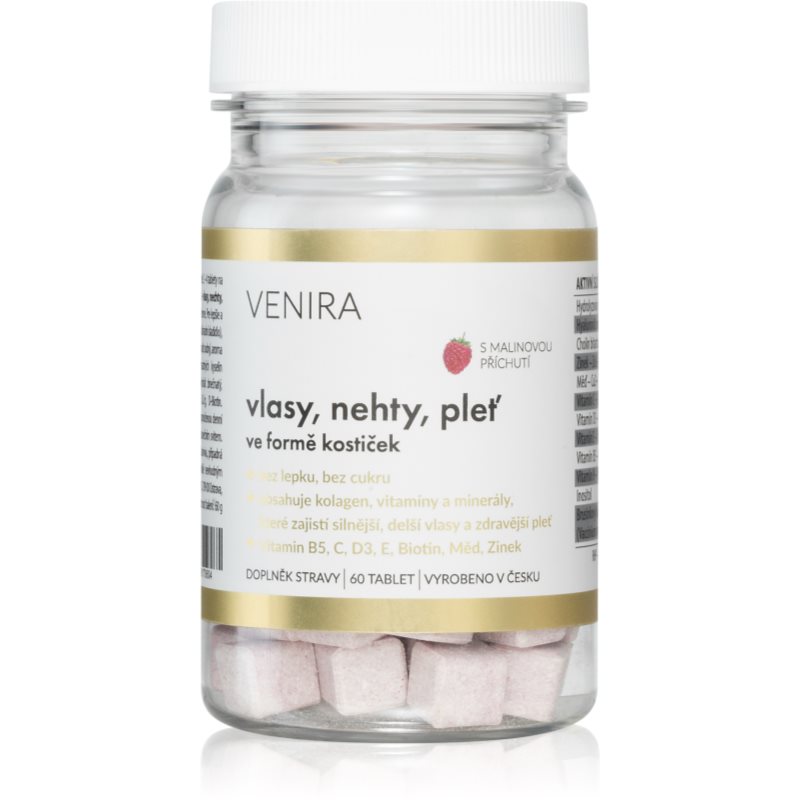 Venira Vlasy, nehty, pleť ve formě srdíček malina 60 tablet koupíte na Notino.cz